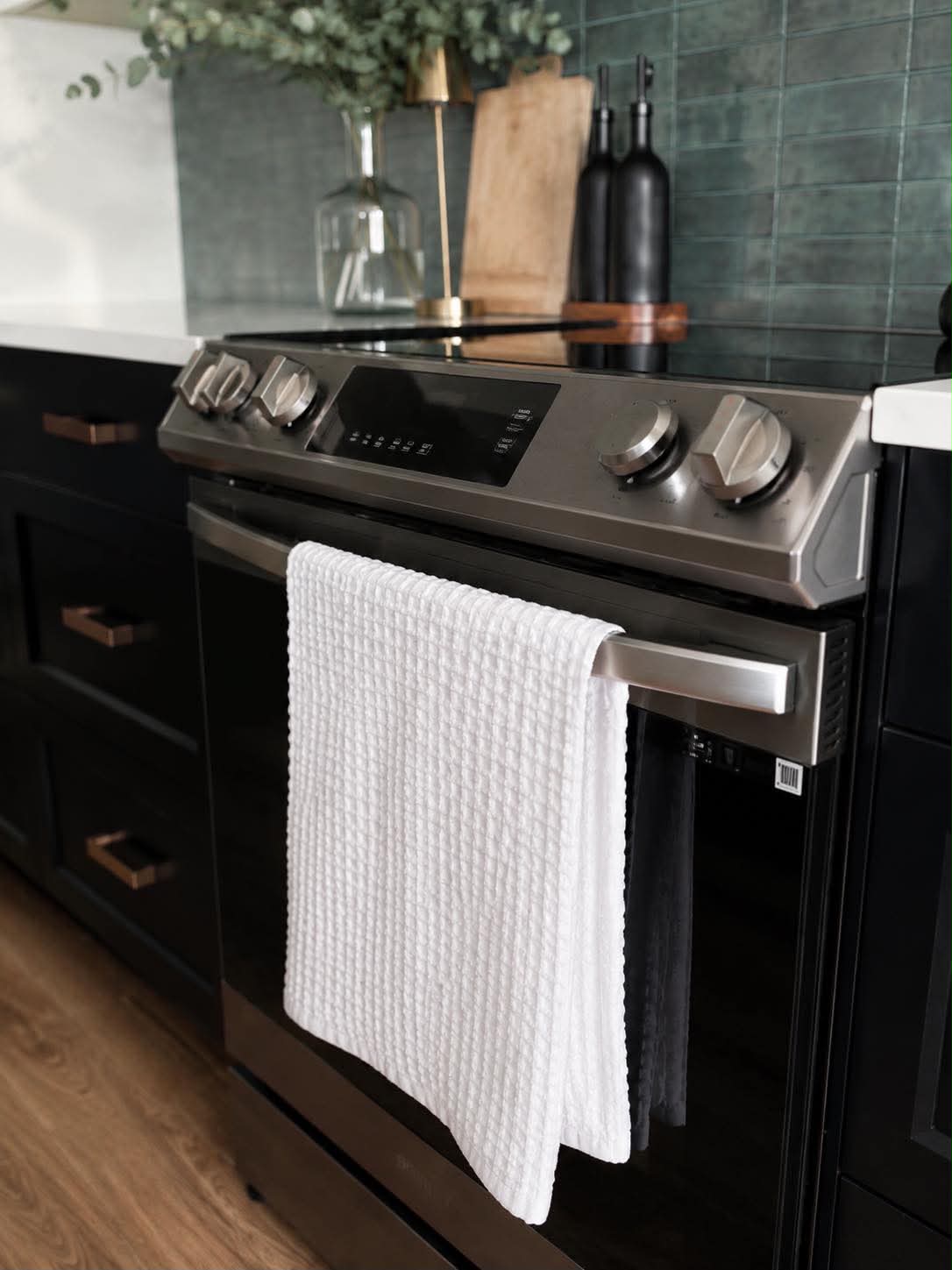 Waffle Weave White Kitchen Towels – Single