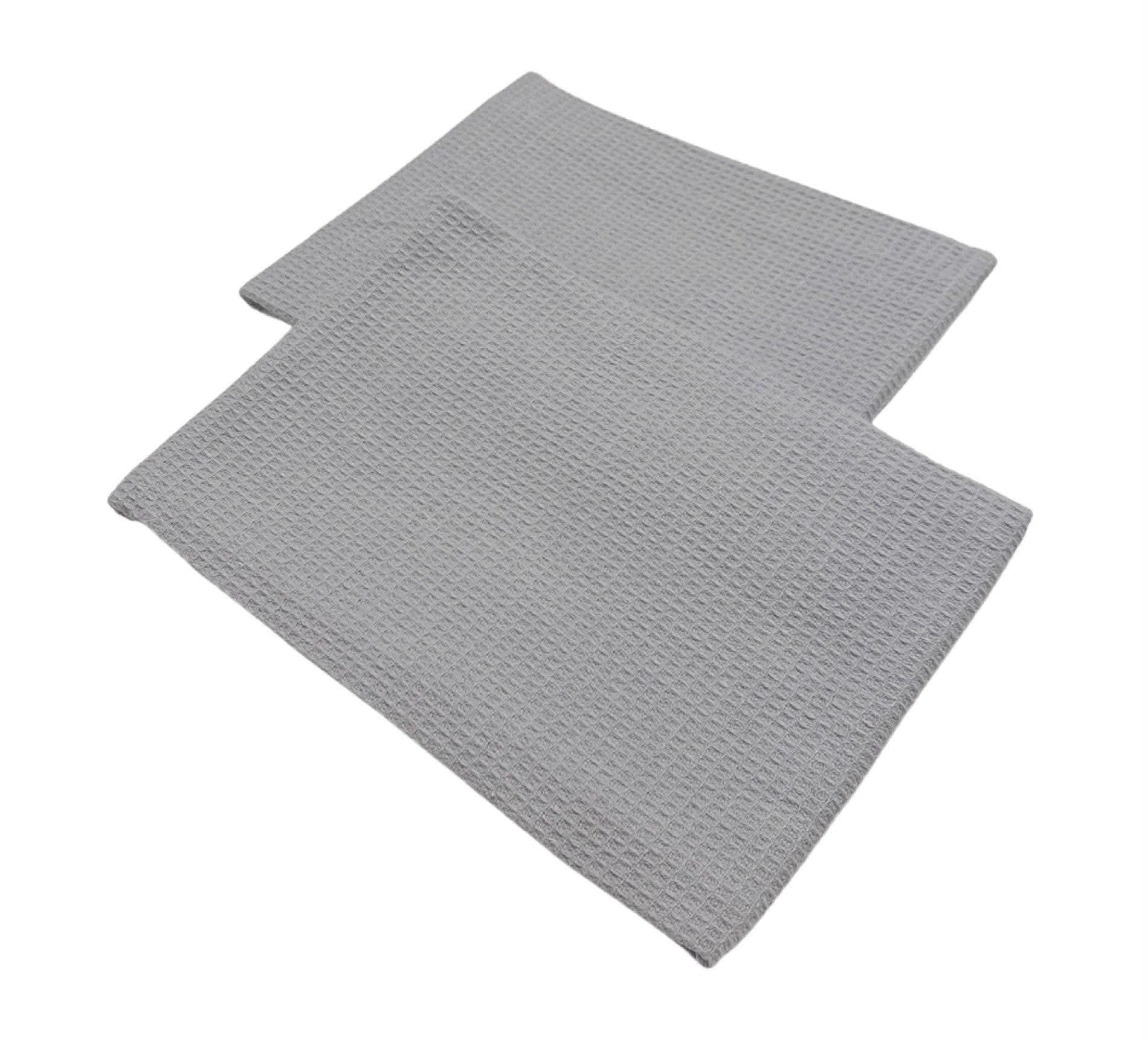 Waffle Weave Grey Kitchen Towels – Single