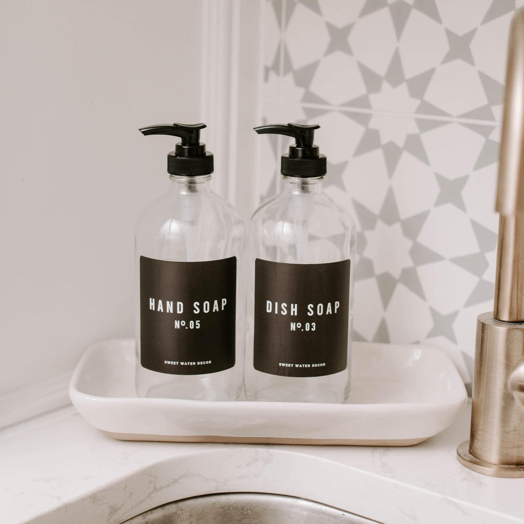 Minimalist Glass Dish Soap Dispenser