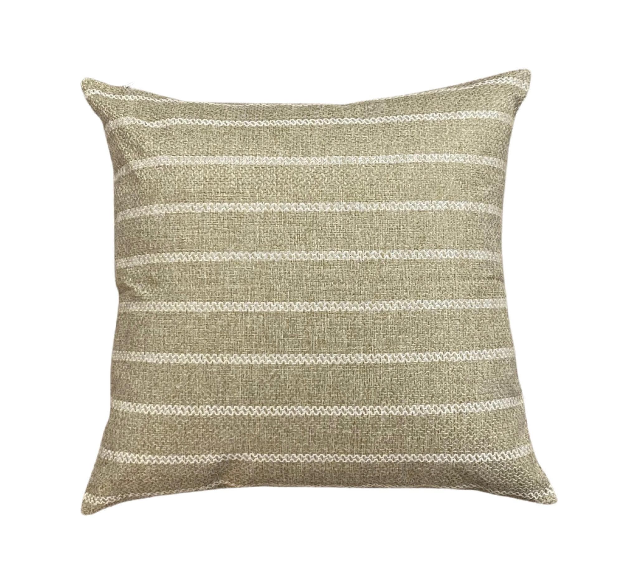 Neutral Woven Stripe Pillow Cover