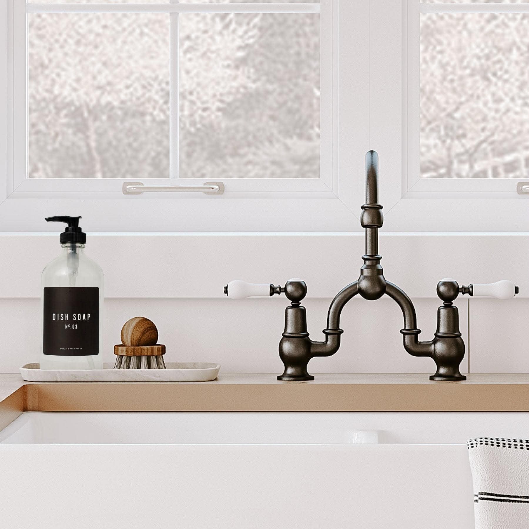 Minimalist Glass Dish Soap Dispenser