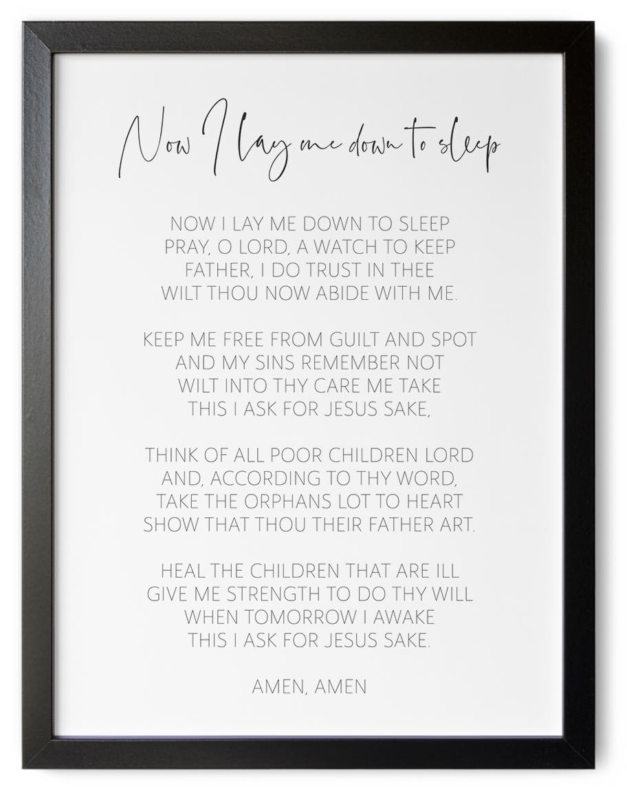 “Now I Lay Me Down To Sleep” Prayer Wall Art