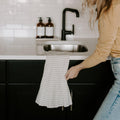 Neutral Striped Kitchen Towels – Single