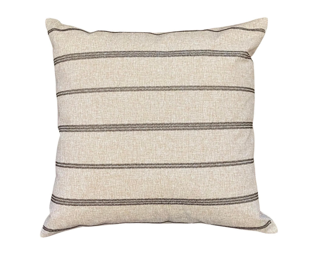 Neutral Woven Stripe Pillow Cover