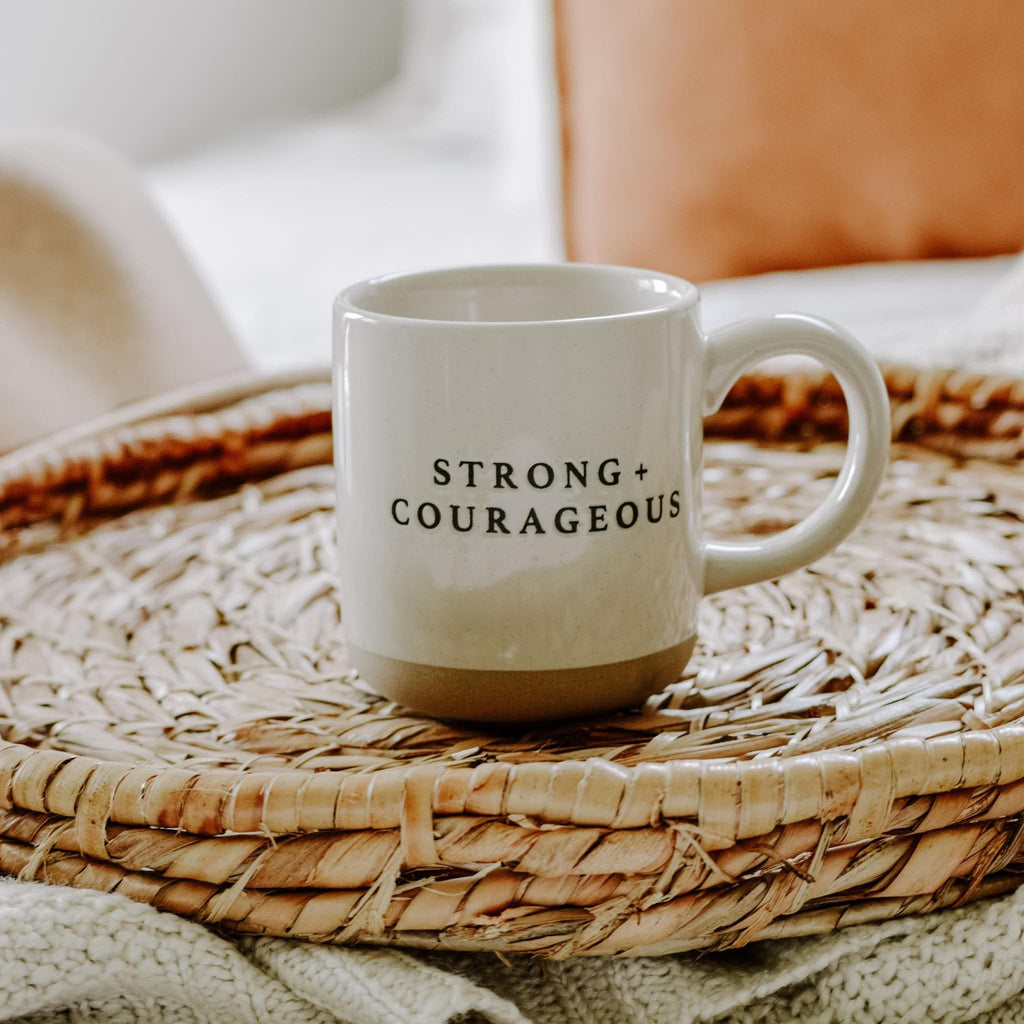 “Strong + Courageous” Stoneware Mug
