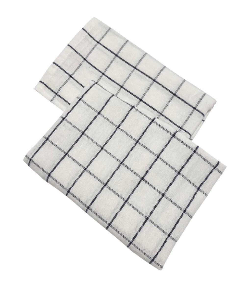 Classic Grid Pattern Kitchen Towels – Single