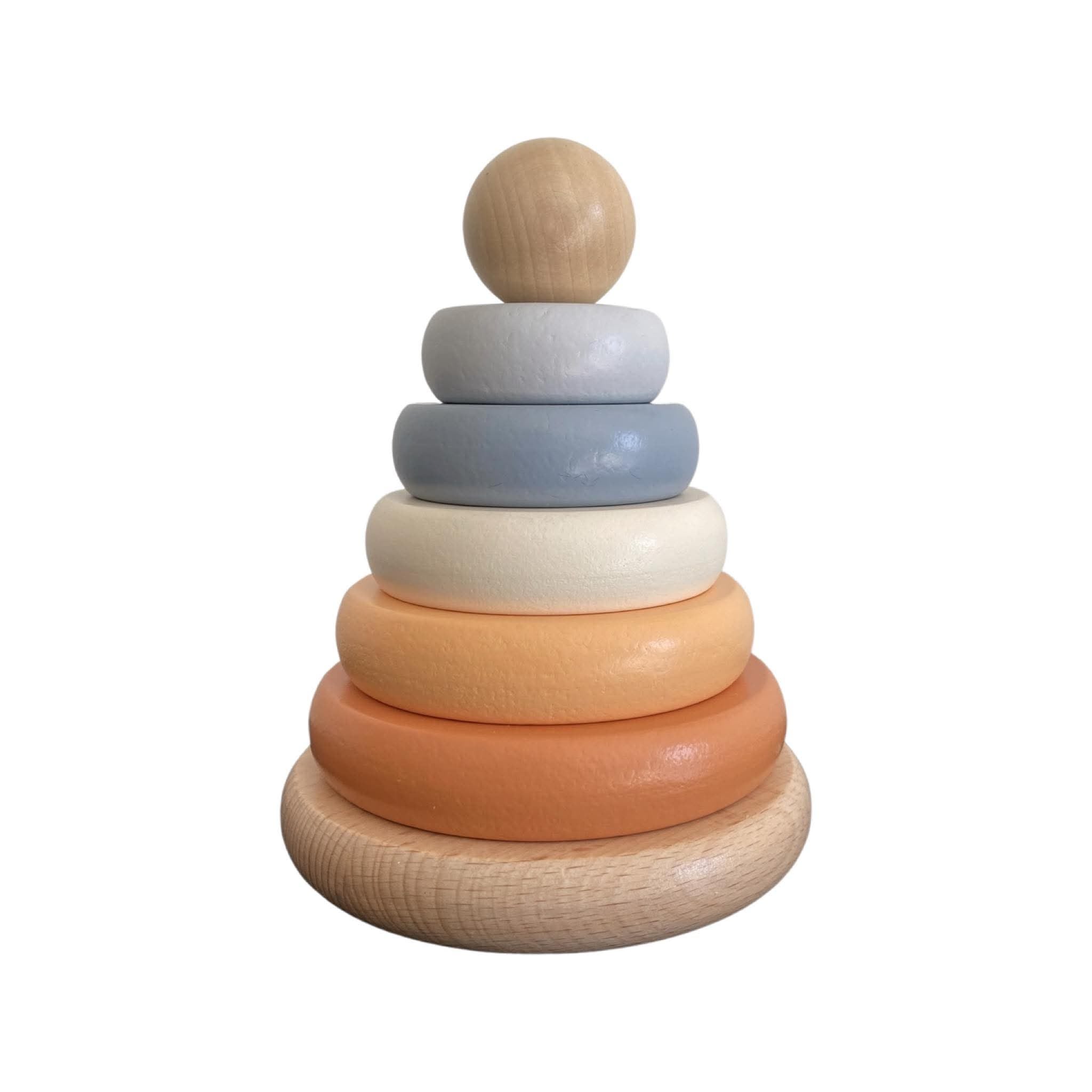 Neutral Wooden Stacking Rings Toy