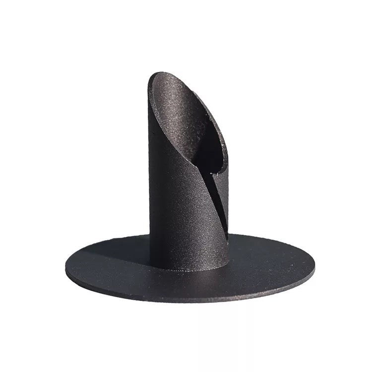 Modern Black Metal Taper Candle Holder