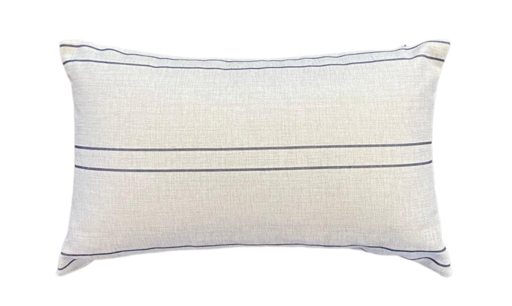 Neutral Stripe Lumbar Pillow Cover