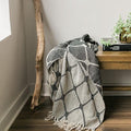 Modern Geometric Handwoven Throw Blanket