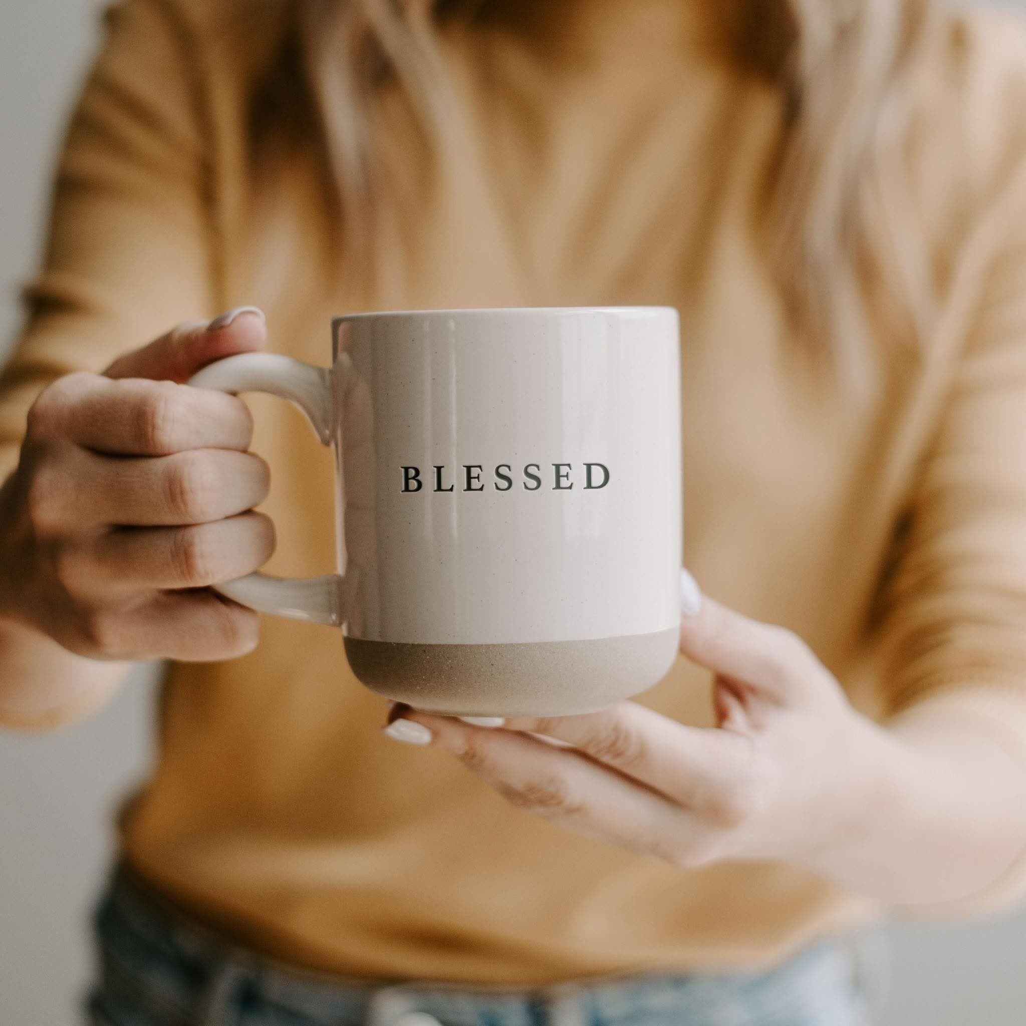 “Blessed” Stoneware Mug