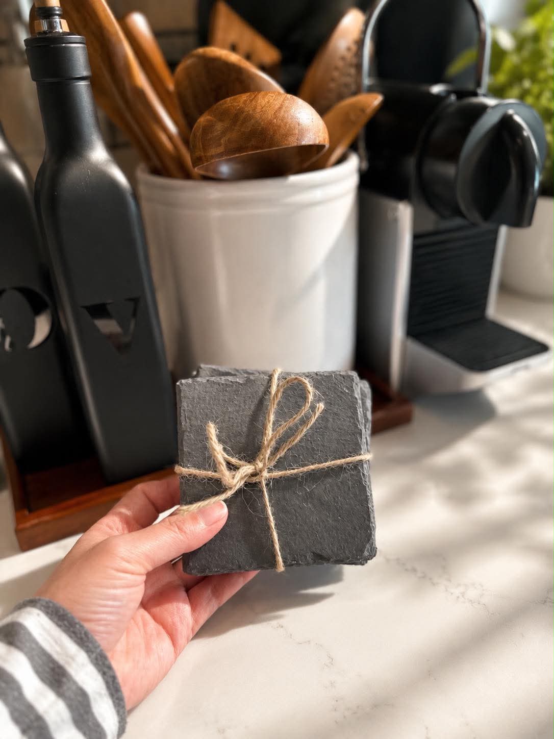 Natural Slate Coaster - Set of four