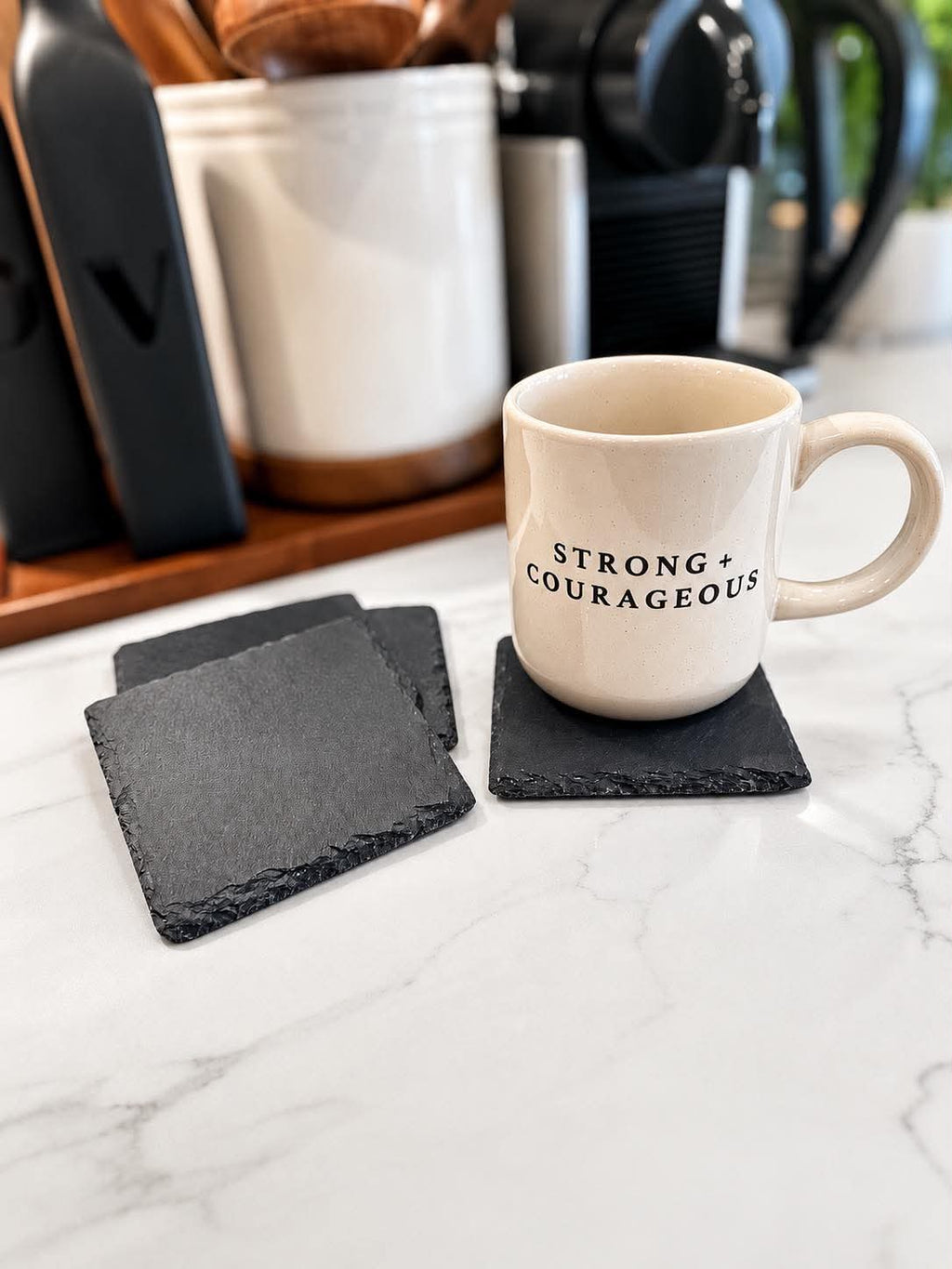 Natural Slate Coaster - Set of four