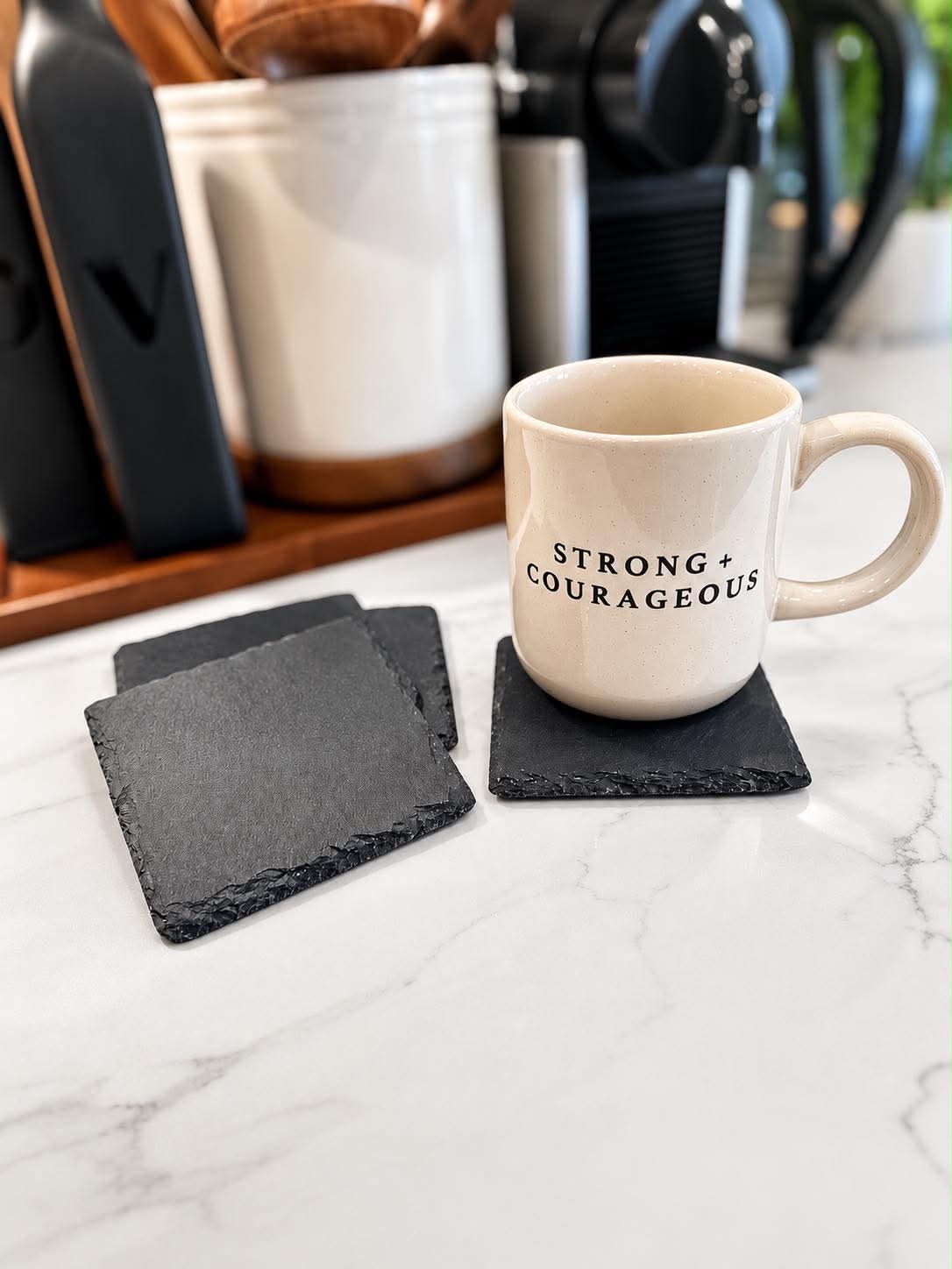 Natural Slate Coaster - Set of four