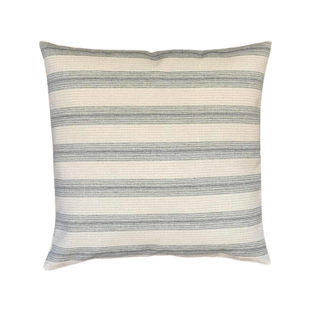 Soft Grey Stripe Woven Pillow Cover