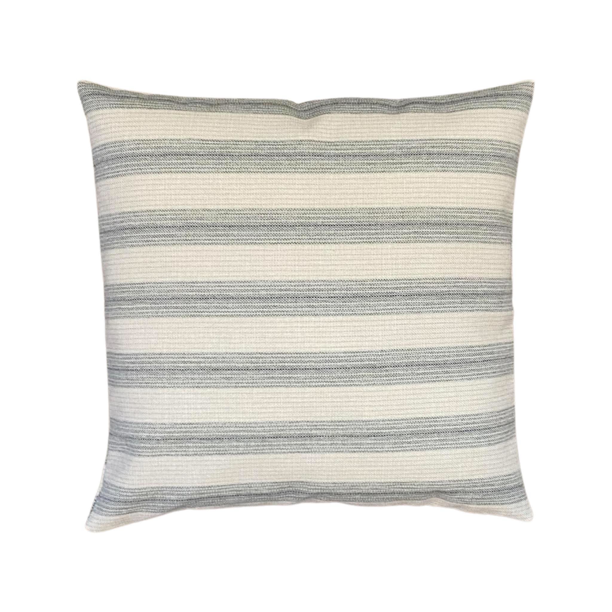 Soft Grey Stripe Woven Pillow Cover