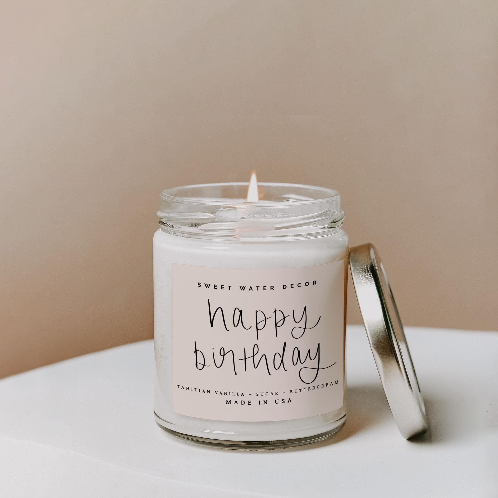 Happy Birthday Soy Candle – Vanilla Buttercream