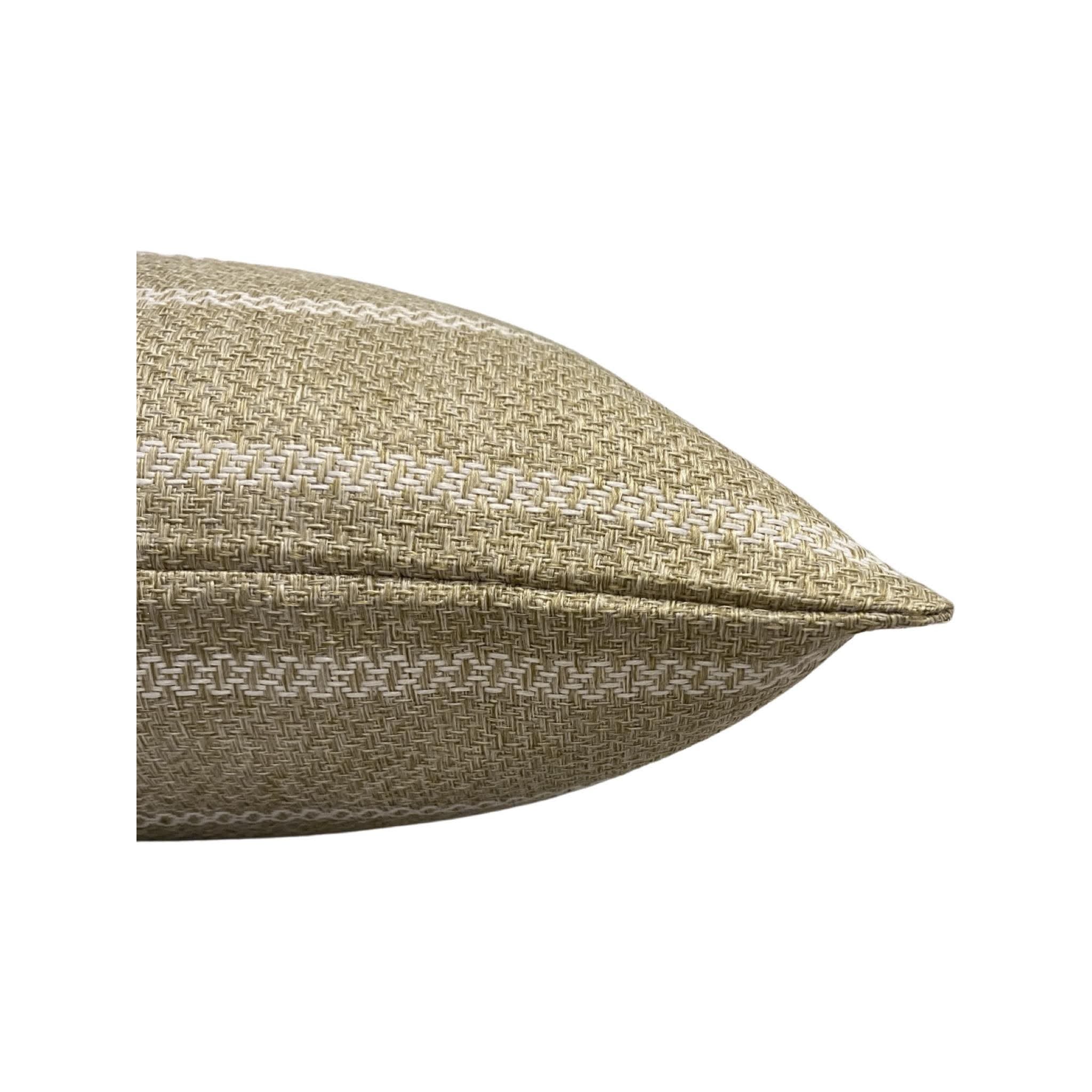 Neutral Woven Stripe Pillow Cover