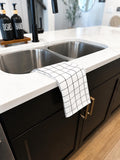 Classic Grid Pattern Kitchen Towels – Single