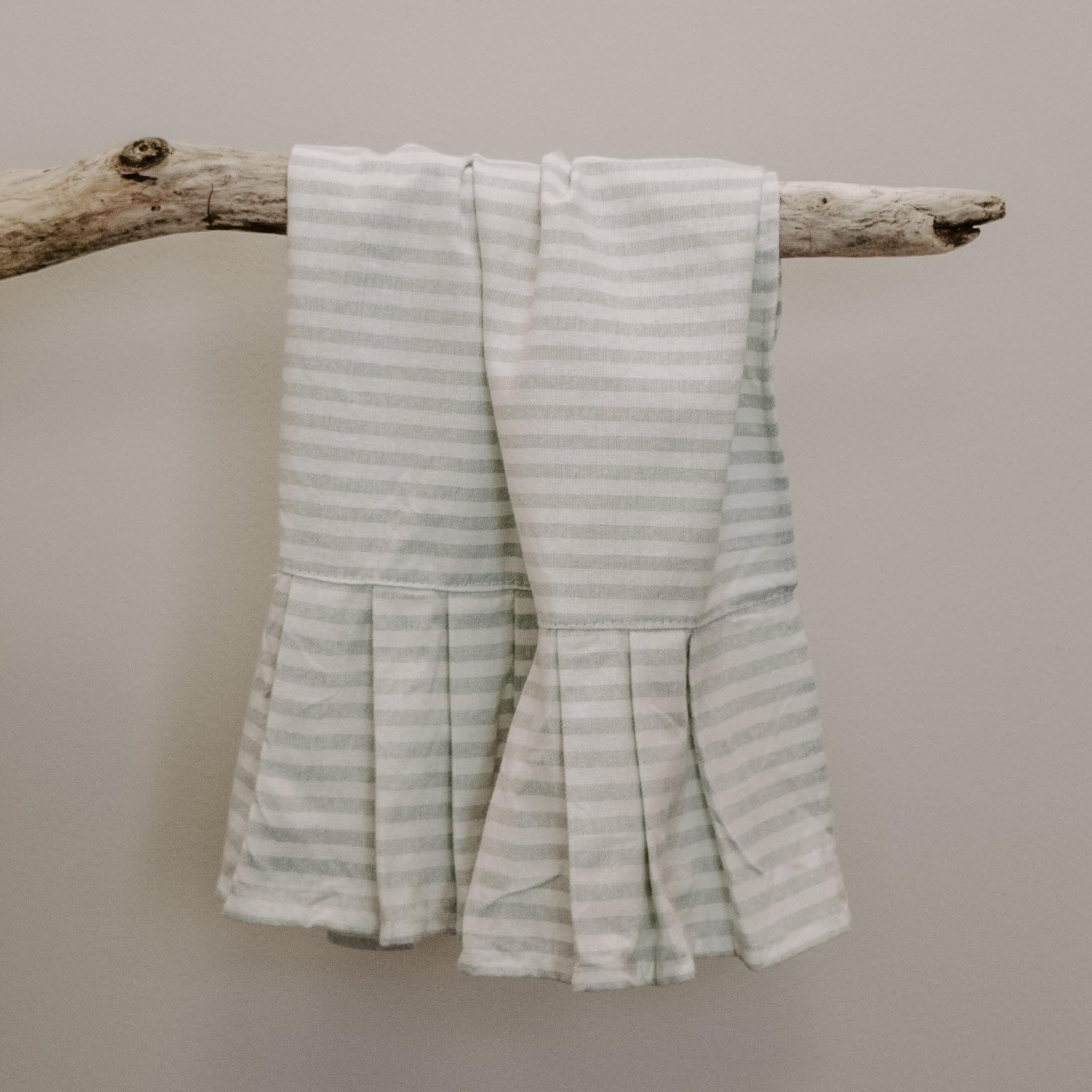 Neutral Striped Kitchen Towels – Single